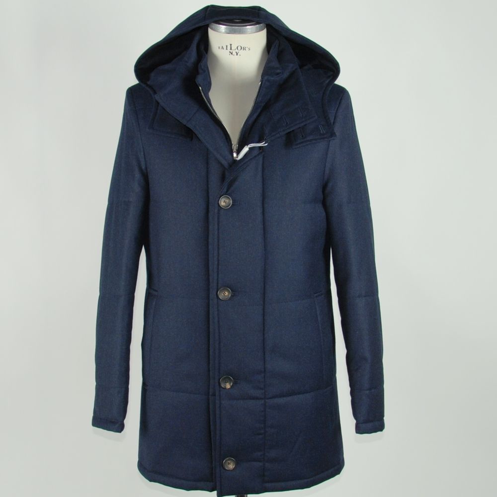 Made in Italy Blue Wool Men's Jacket