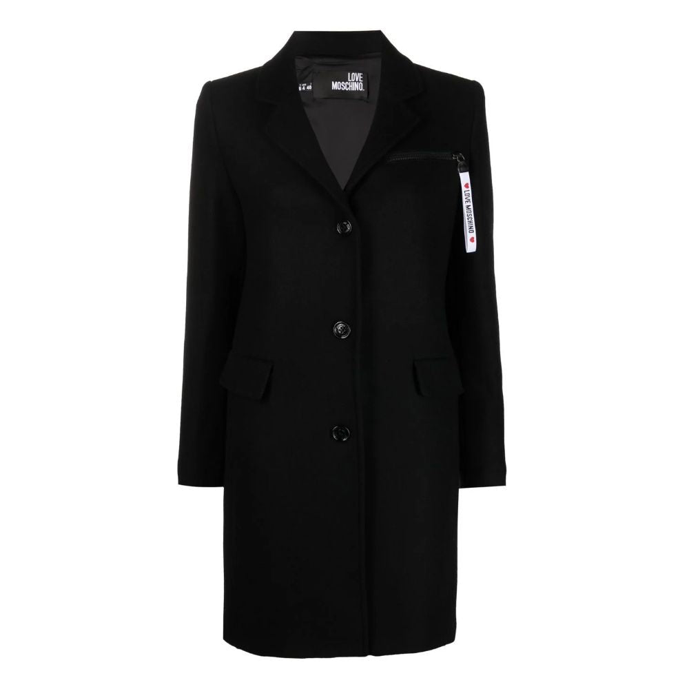 Love Moschino Black Wool Coat