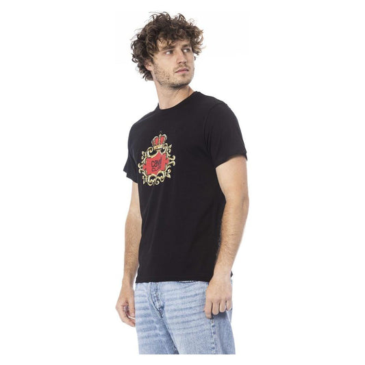 Cavalli Class Black Cotton Men T-Shirt Cavalli Class Gray