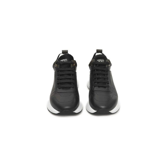 Cerruti 1881 Black Cowhide Women Sneaker Platform Cerruti 1881 Dark Slate Gray