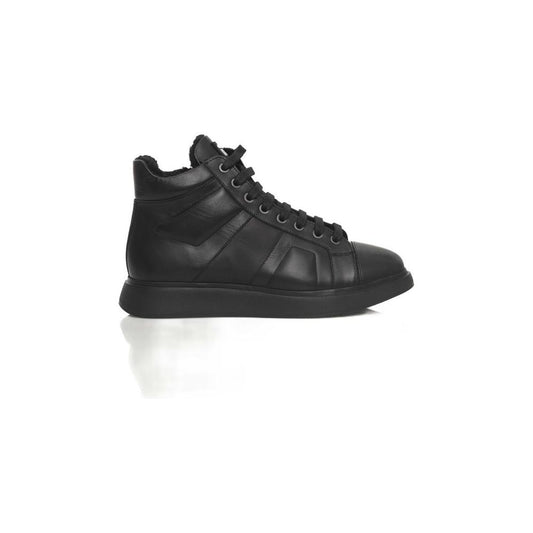 Cerruti 1881 Black Leather Women Sneaker Cerruti 1881 Dark Slate Gray
