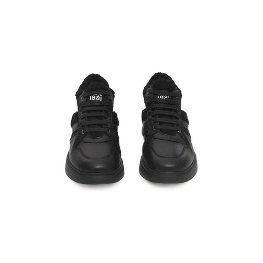 Cerruti 1881 Black Cowhide Women Sneaker Cerruti 1881 Dark Slate Gray