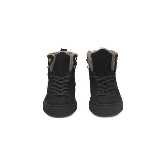 Cerruti 1881 Black Cowhide Women Sneaker Cerruti 1881 Dark Slate Gray