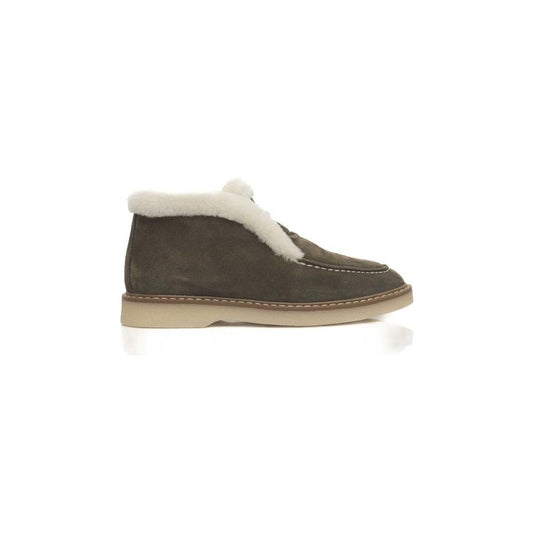 Cerruti 1881 Green Leather Women Boot Cerruti 1881 Light Gray