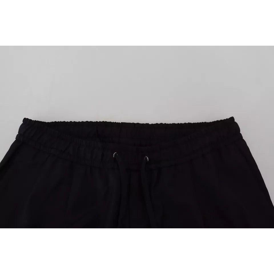 Dolce & Gabbana Black Jogger Jogging Wool Pants