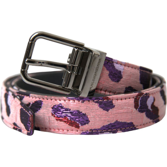 Dolce & Gabbana Multicolor Jacquard Leather Metal Buckle Belt Dolce & Gabbana Dark Slate Gray