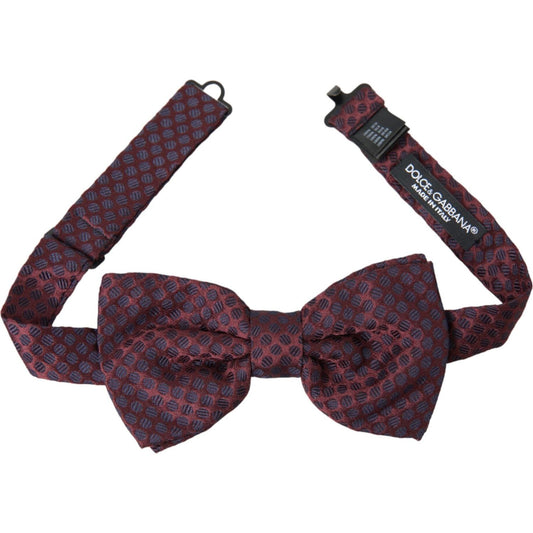 Dolce & Gabbana Maroon Polka Dots Silk Adjustable Neck Bow Tie Dolce & Gabbana Dark Slate Gray