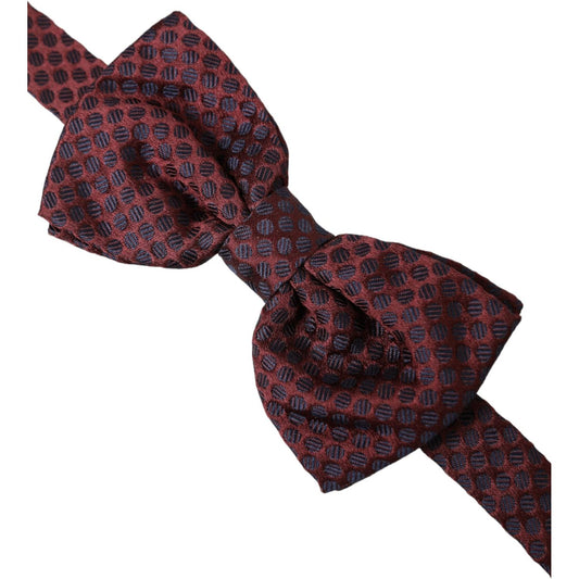 Dolce & Gabbana Maroon Polka Dots Silk Adjustable Neck Bow Tie Dolce & Gabbana Dark Slate Gray