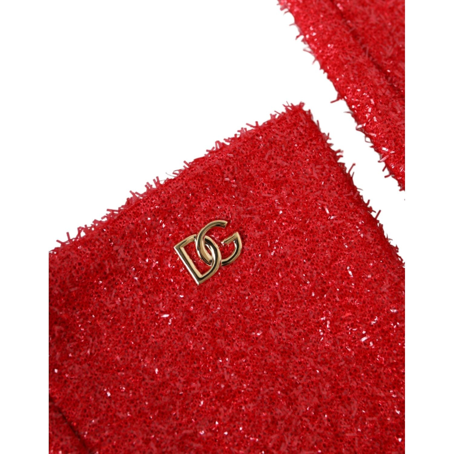 قفازات دولتشي آند غابانا فانتازيا لوركس حمراء بطول متوسط ​​للذراع