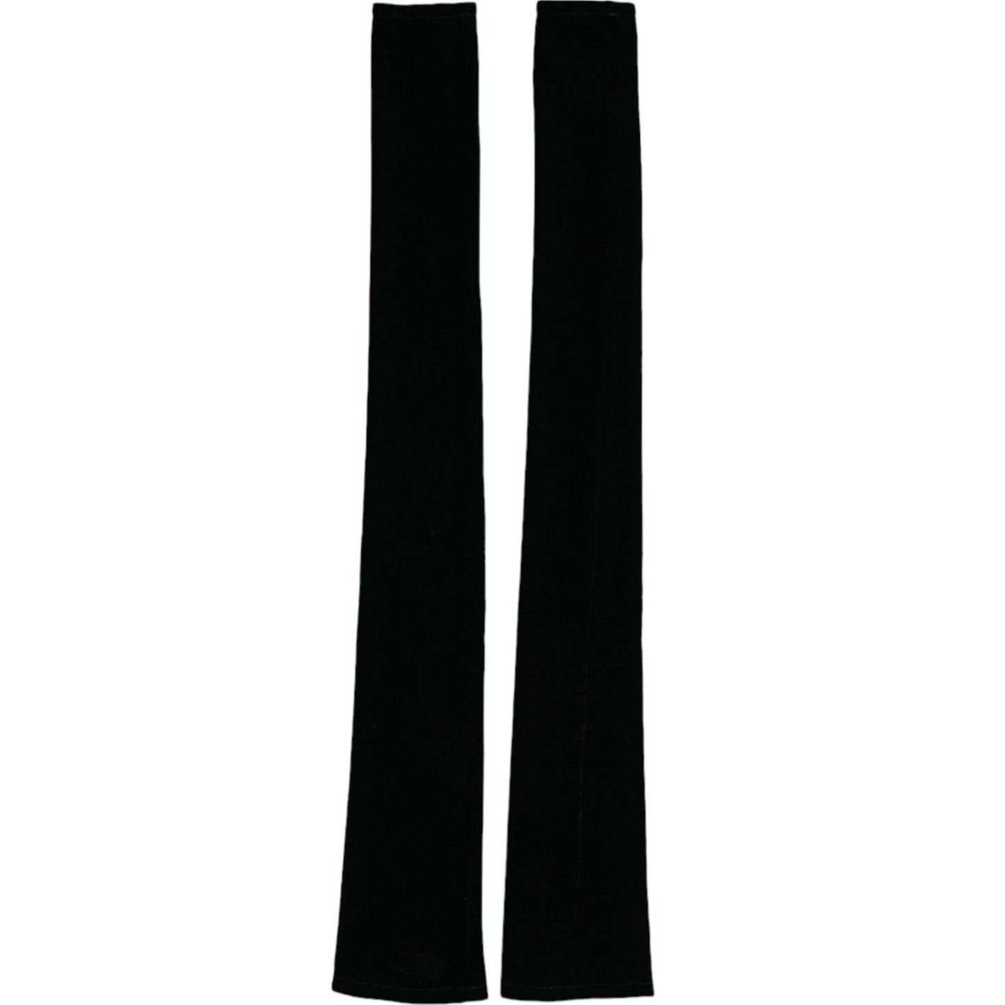 Dolce & Gabbana Black Nylon Finger Less Elbow Long Gloves