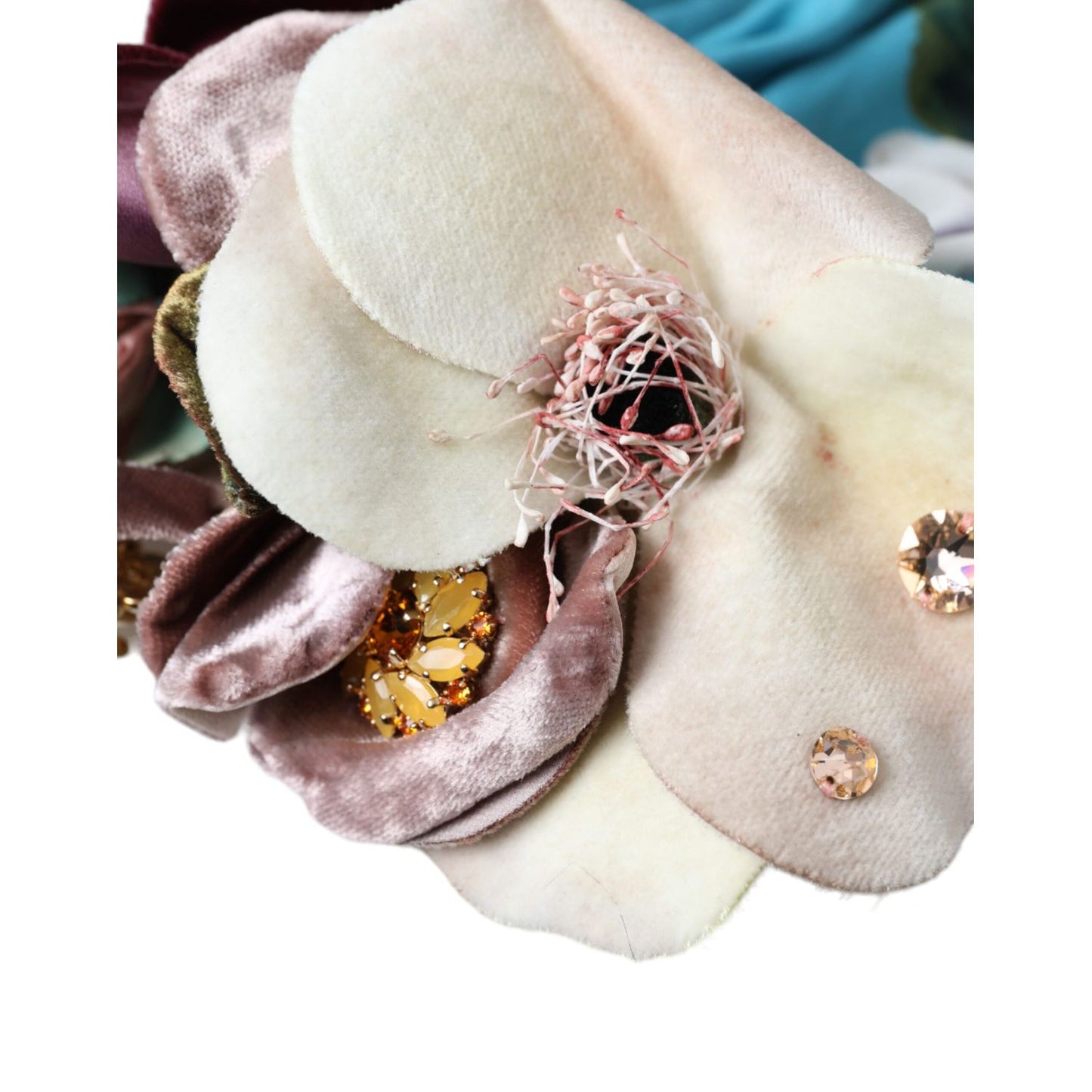 Dolce & Gabbana Blue Floral Motif Turban Head Hat Women