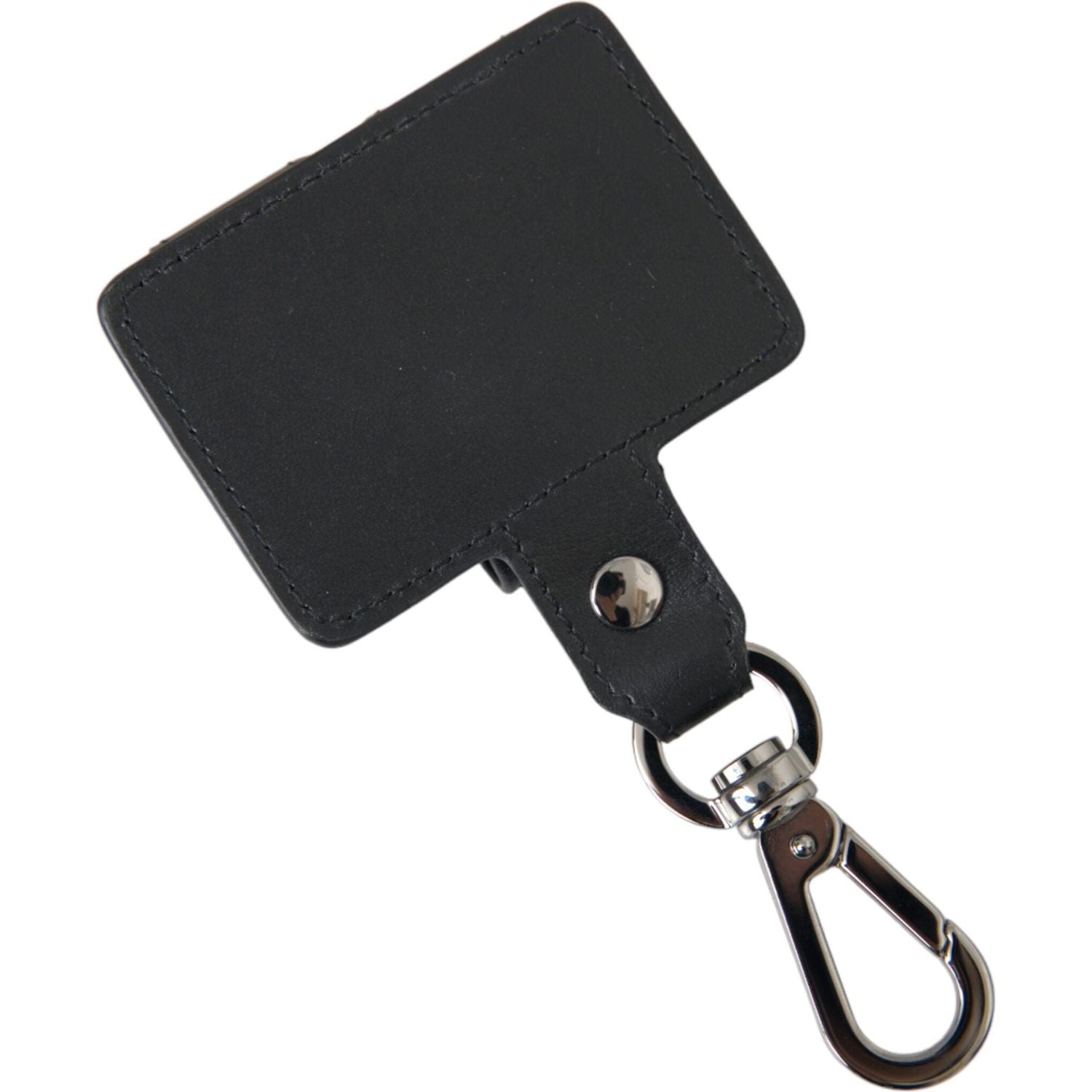 حافظة سماعات Airpods من دولتشي آند غابانا مصنوعة من الجلد الأسود العادي باللون الفضي