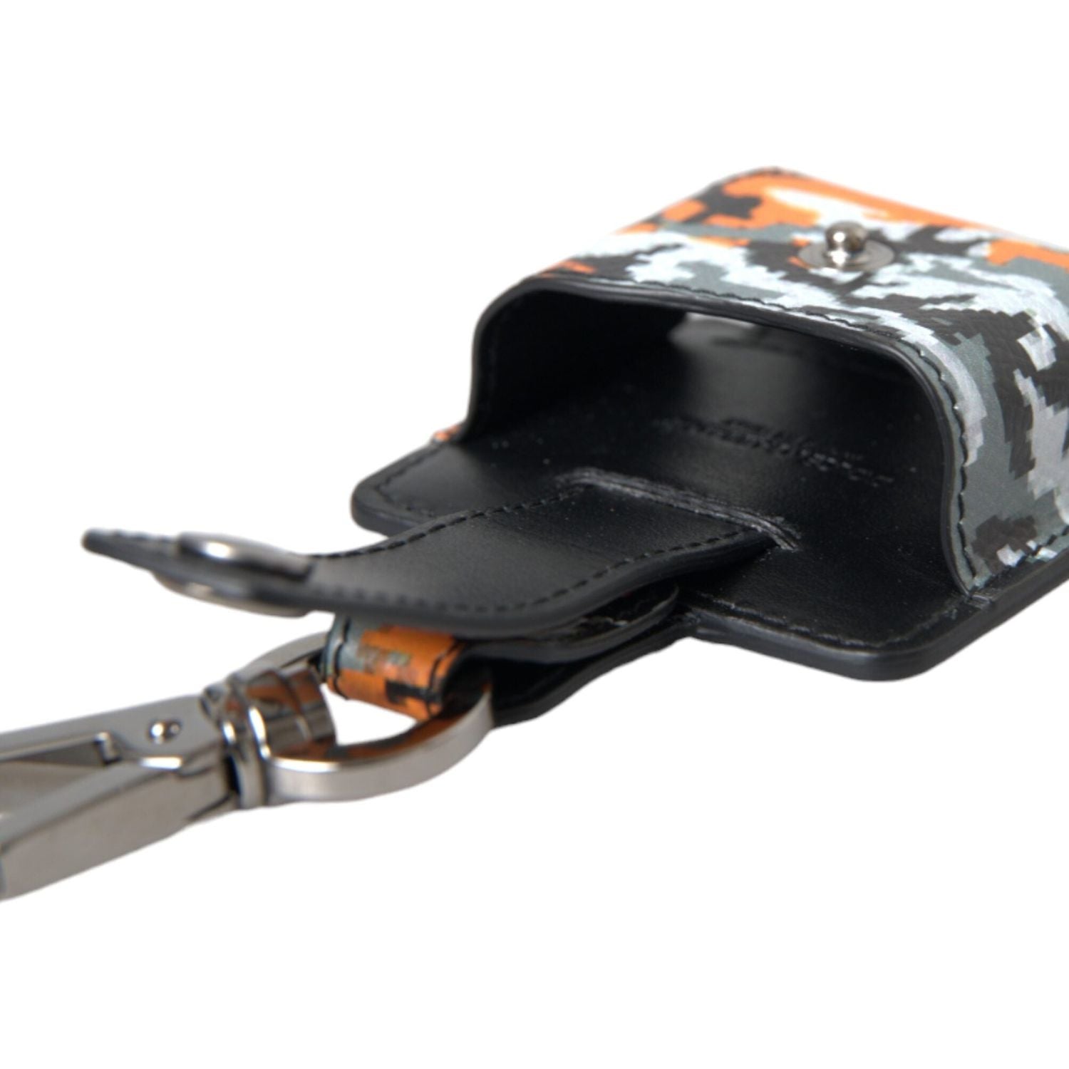 حافظة سماعات Airpods من الجلد المعدني بطبعة مموهة متعددة الألوان من Dolce &amp; Gabbana