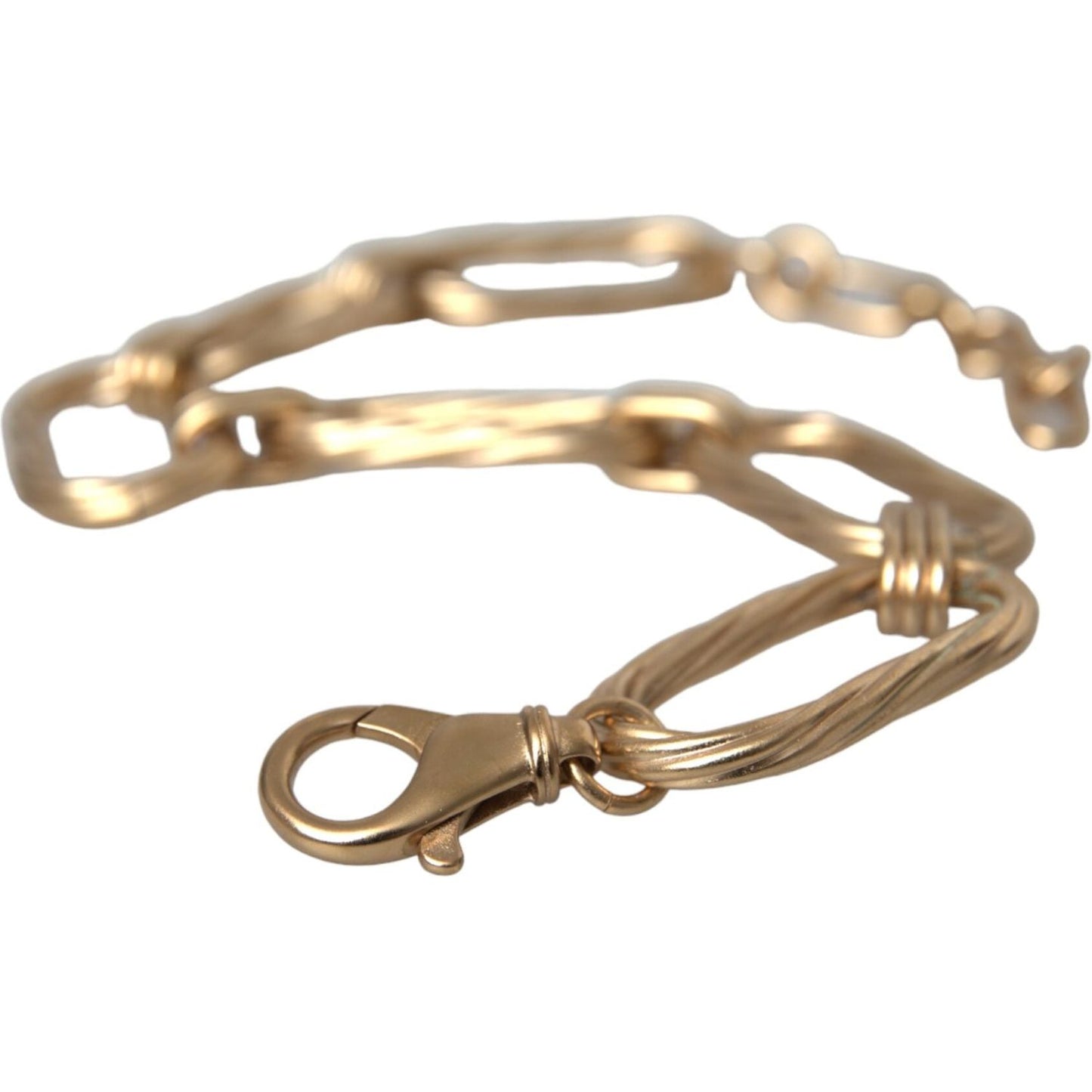 Dolce & Gabbana Gold Tone Brass Large Link Chain Jewelry Necklace