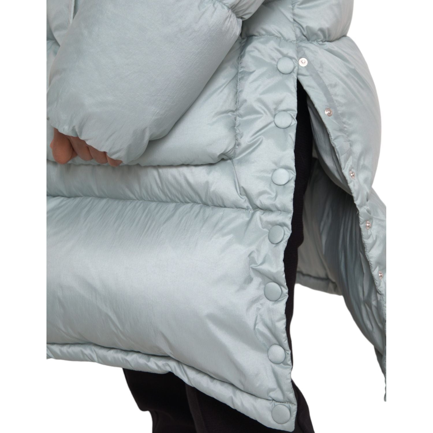 جاكيت منفوخ مبطن بغطاء رأس من دولتشي آند غابانا أزرق فاتح للرجال