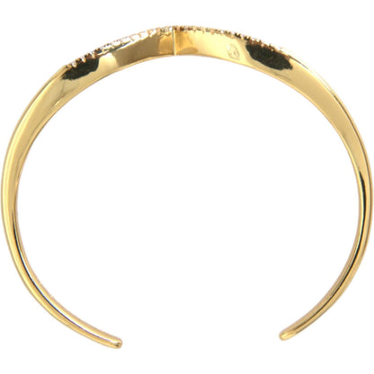 Nialaya Arched Wing Cuff Skyfall Gold CZ 925 Bracelet Bracelet