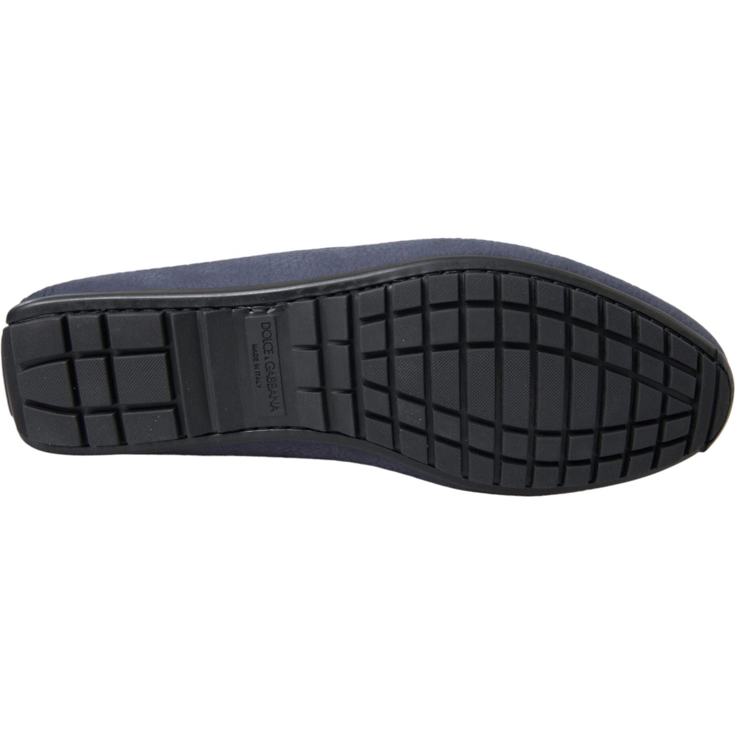 حذاء موكاسين سهل الارتداء من دولتشي آند غابانا مصنوع من جلد العجل باللون الأزرق