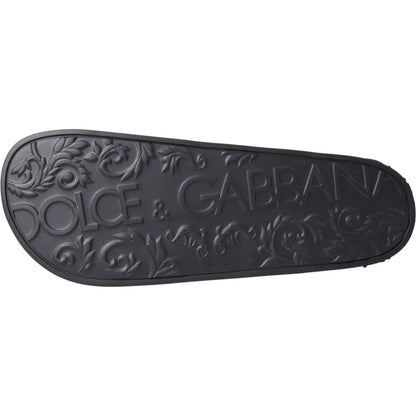 Dolce & Gabbana Multicolor Camouflage Leather Beachwear Men Shoes