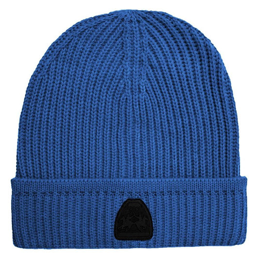 La Martina Light Blue Acrylic Men Beanie La Martina Dark Slate Blue
