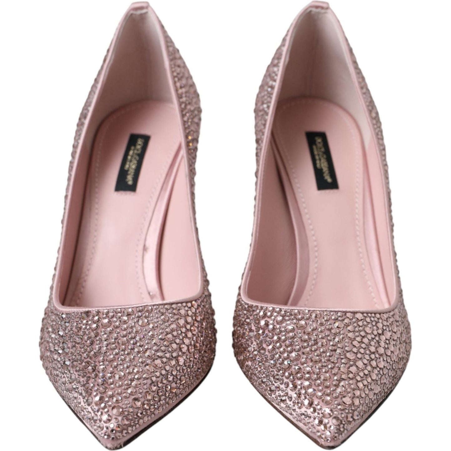 Dolce & Gabbana Pink Strass Crystal Heels Pumps Shoes