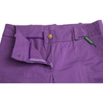 BENCIVENGA Purple Cotton MidWaist Straight Cropped Pants BENCIVENGA Dim Gray