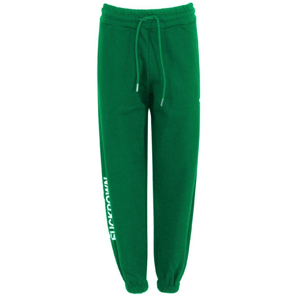 Comme Des Fuckdown Green Cotton Women Sweatpant