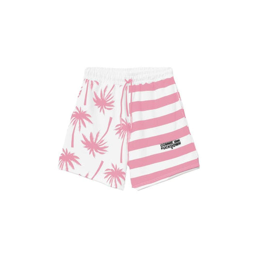 Comme Des Fuckdown Chic Pink Striped Drawstring Shorts Comme Des Fuckdown Misty Rose