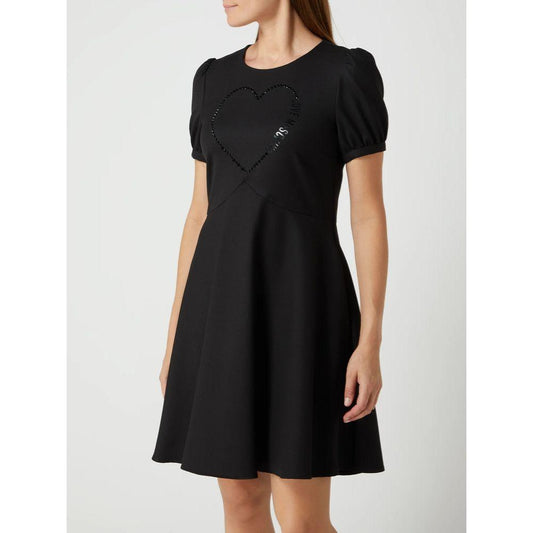 Love Moschino Black Polyester Women Dress Love Moschino Light Gray