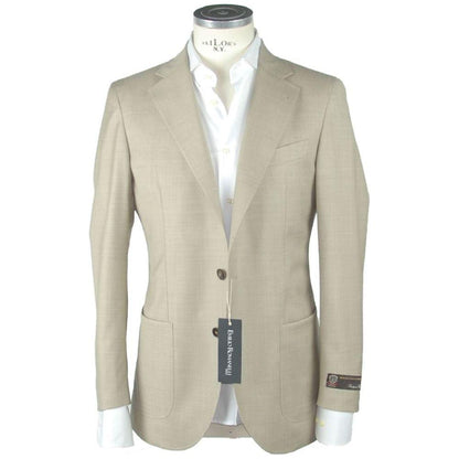 Emilio Romanelli Beige Wool Men's Blazer