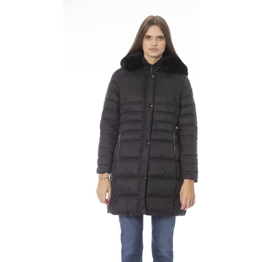 Baldinini Trend Black Polyester Women Jacket Baldinini Trend Dark Slate Gray
