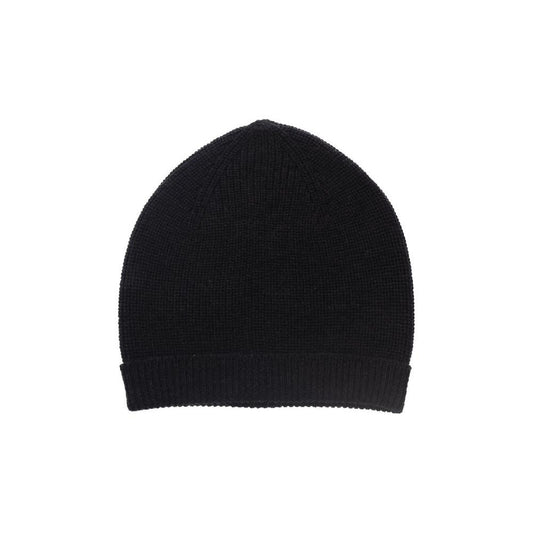 Alpha Studio Black Merino Wool Men's Hat Alpha Studio Black