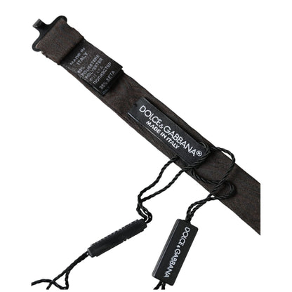 Dolce & Gabbana Black Silk Adjustable Neck Men Bow Tie