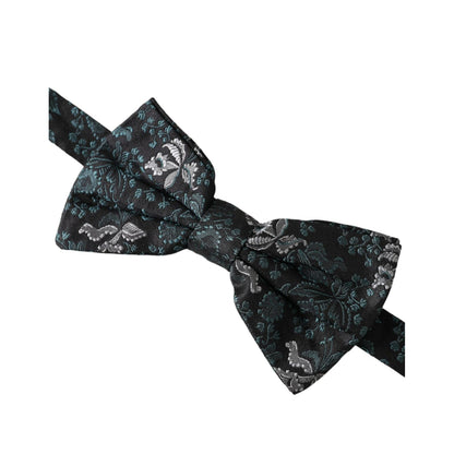 Dolce & Gabbana Multicolor Fantasy Floral Silk Adjustable Neck Men Bow Tie