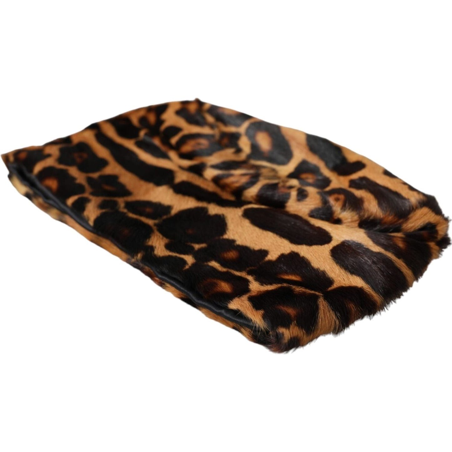 Dolce & Gabbana Brown Leopard Fur Women Bucket Hat