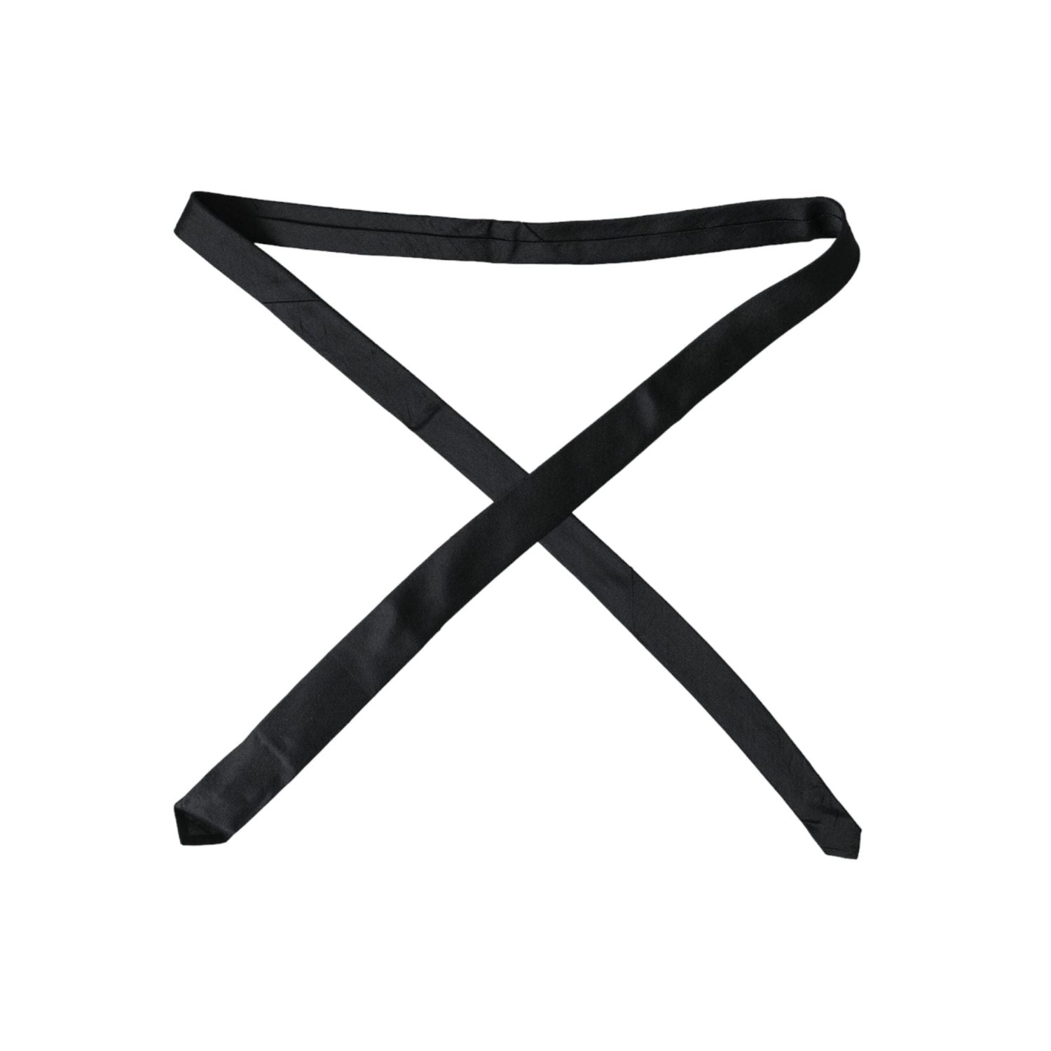 ربطة عنق قابلة للتعديل من دولتشي آند غابانا مصنوعة من الحرير بنسبة 100% باللون الأسود