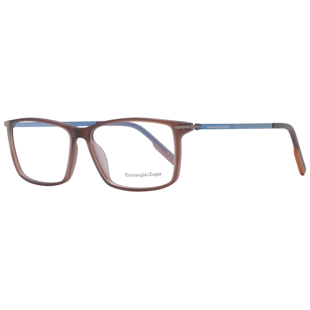 Ermenegildo Zegna Brown Men Glasses Frame