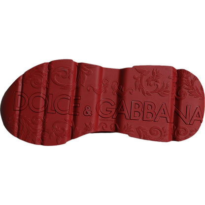 Dolce & Gabbana Red Leather Daymaster Low Top Sneakers Shoes