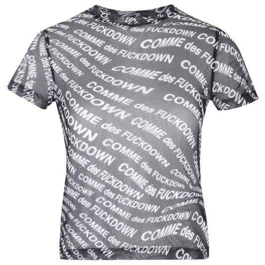 Comme Des Fuckdown Black Polyester Tops & T-Shirt Comme Des Fuckdown Light Slate Gray
