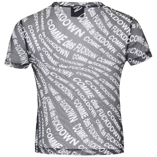 Comme Des Fuckdown Black Polyester Tops & T-Shirt Comme Des Fuckdown Light Slate Gray