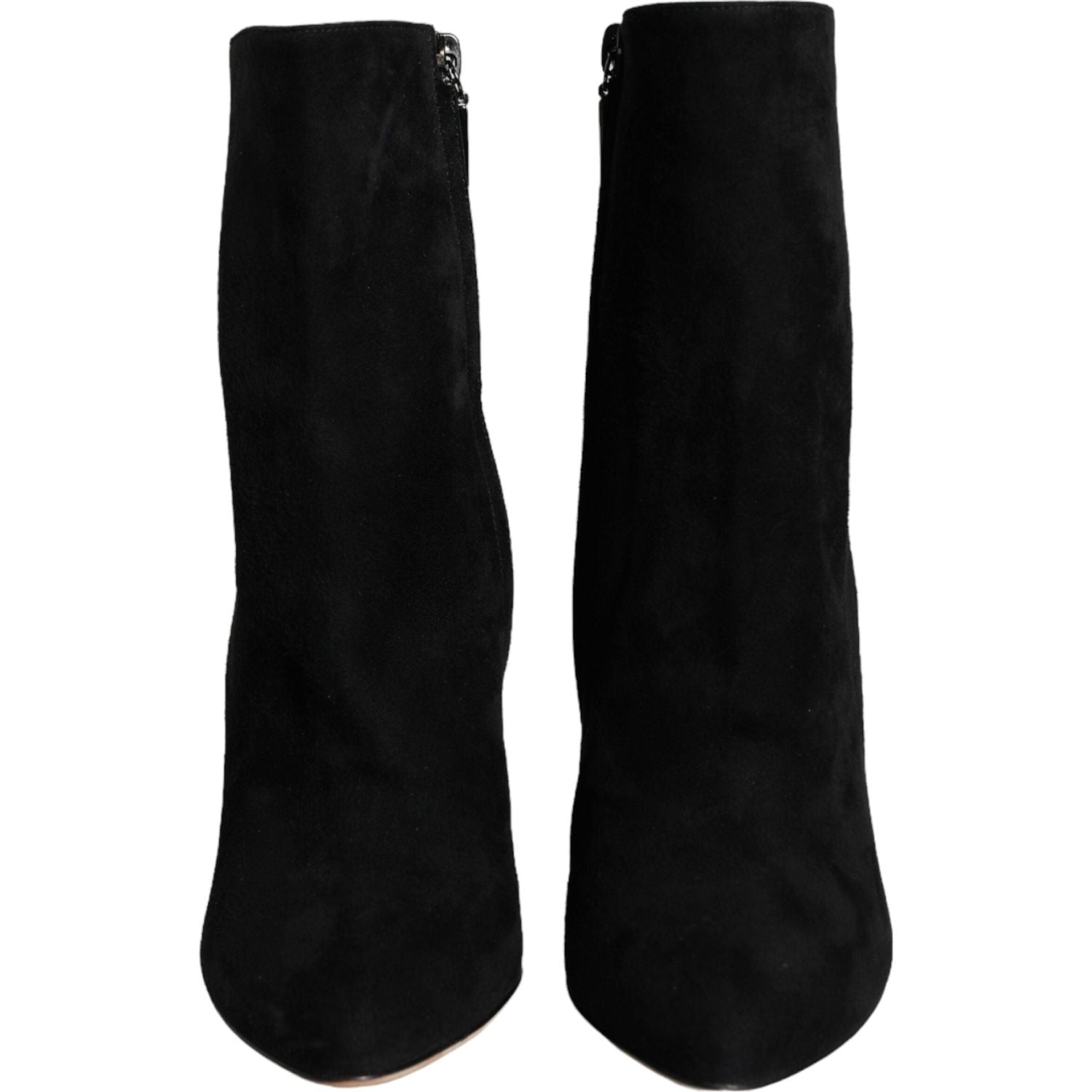 حذاء دولتشي آند غابانا من الجلد المدبوغ باللون الأسود بطول منتصف الساق