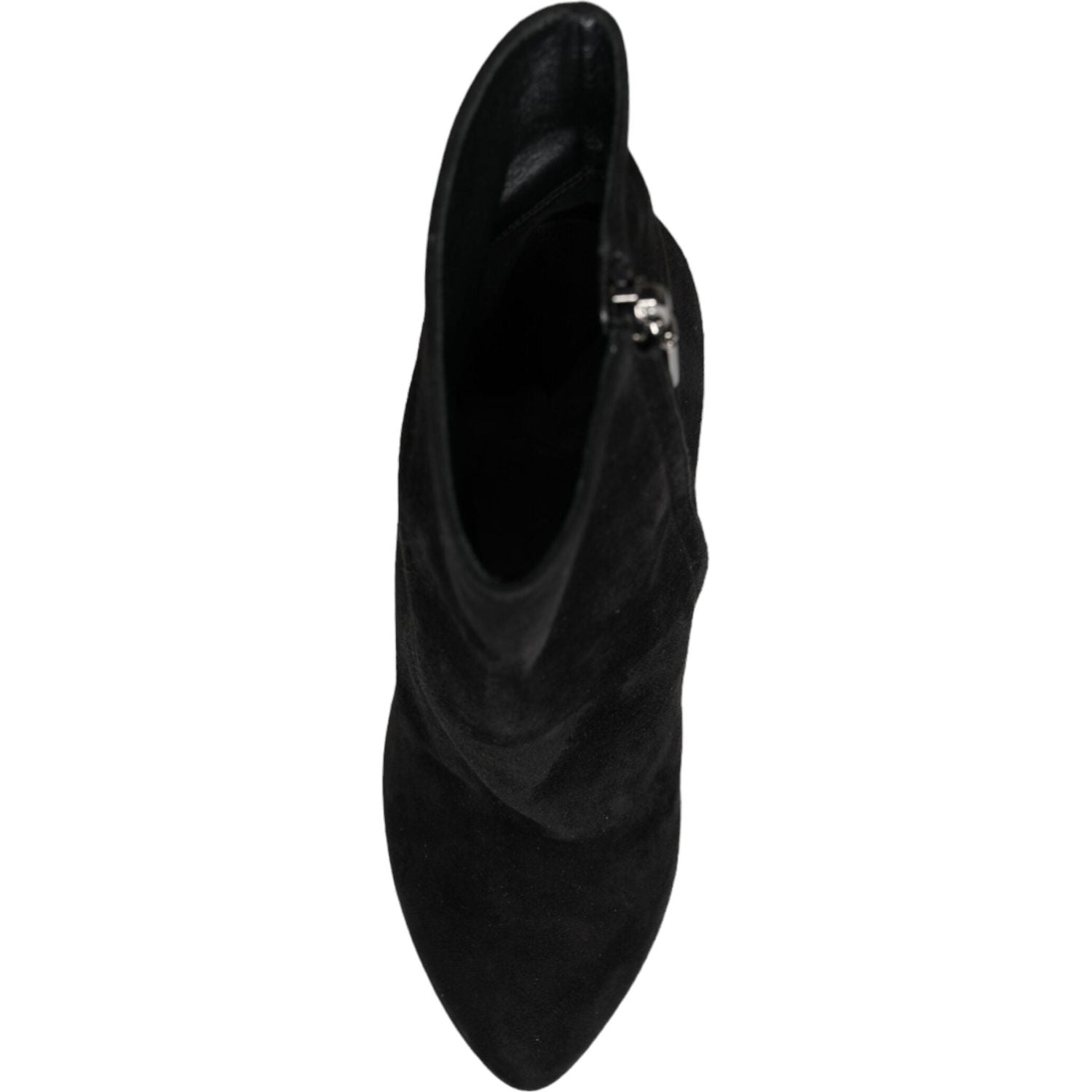 حذاء دولتشي آند غابانا من الجلد المدبوغ باللون الأسود بطول منتصف الساق