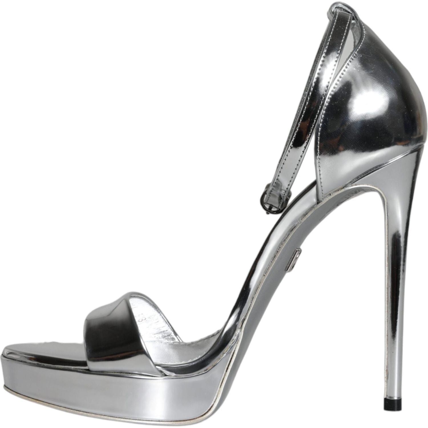 Dolce & Gabbana Silver KEIRA Heels Ankle Strap Sandals Shoes