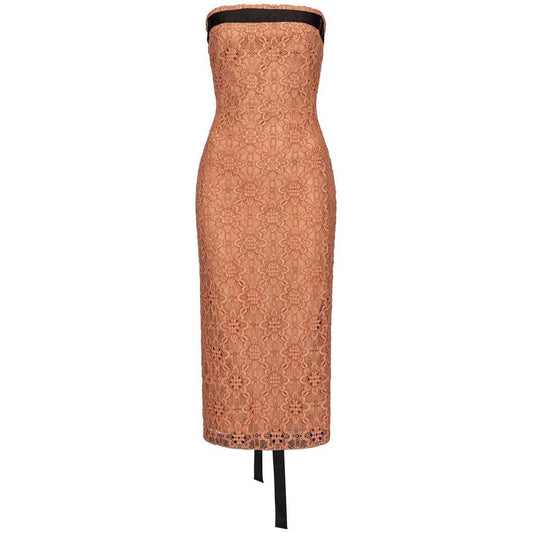 PINKO Pink Cotton Dress PINKO Rosy Brown