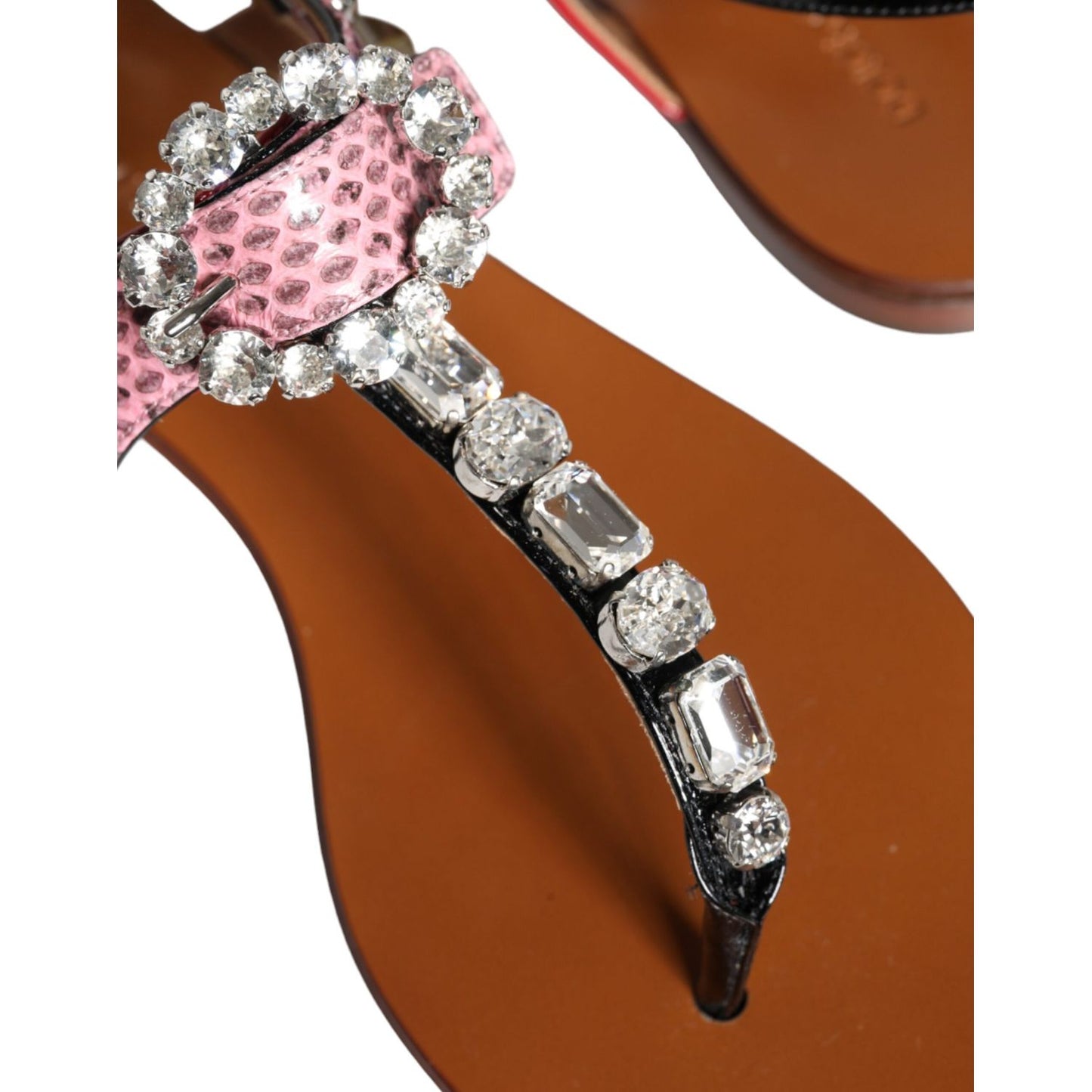 Dolce & Gabbana Multicolor Crystal Sandals Flip Flops Shoes