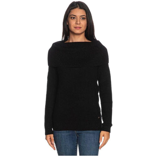 Yes Zee Black Viscose Sweater Yes Zee Black