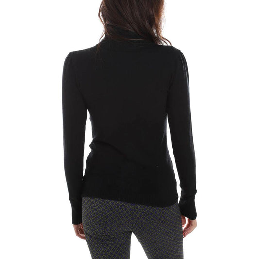 Yes Zee Black Viscose Sweater Yes Zee Black