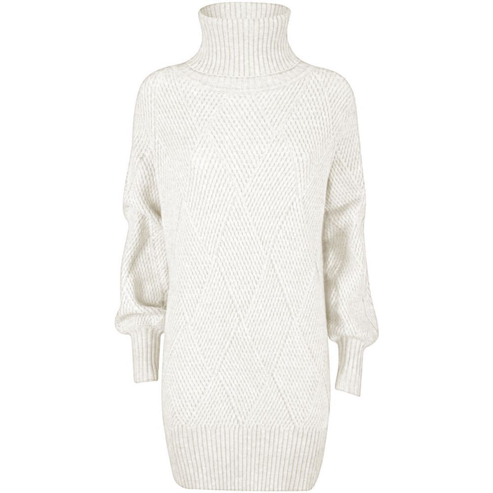 Yes Zee White Marabou Women Dress YE-13710-XS