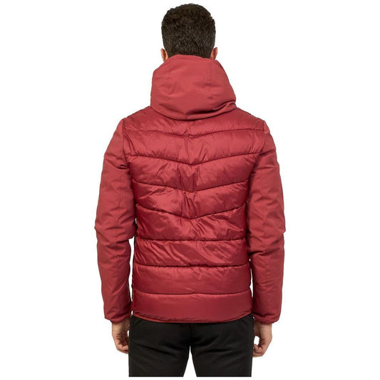 Yes Zee Red Nylon Jacket Yes Zee Brown