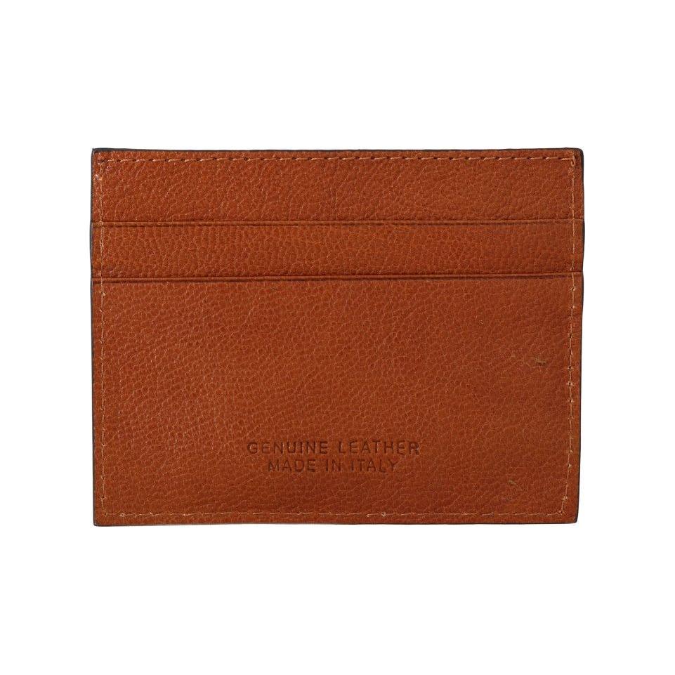 Billionaire Italian Couture Brown Leather Cardholder Wallet Wallet