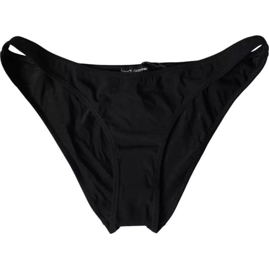 Dolce & Gabbana Black Nylon Swimwear Beachwear Bottom Bikini Dolce & Gabbana Black